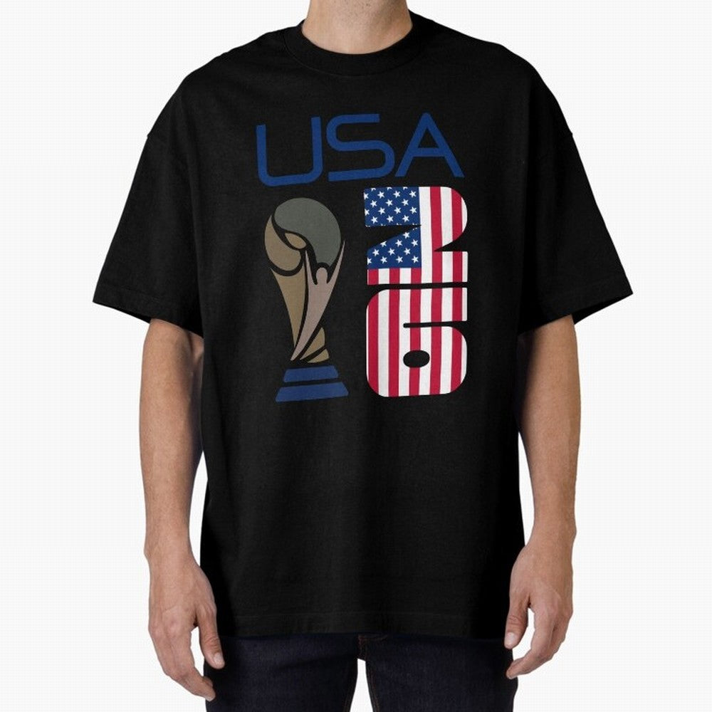 USA 2026 Soccer World Cup Trophy American Flag Design Classic T-Shirt Show Fan Pride Across FIFA World Cup 2026 for Fans of Haaland and Argentina, Bringing Supporter Pride, Iconic Celebrations, Legendary Names and Global Match Day Energy; Made for