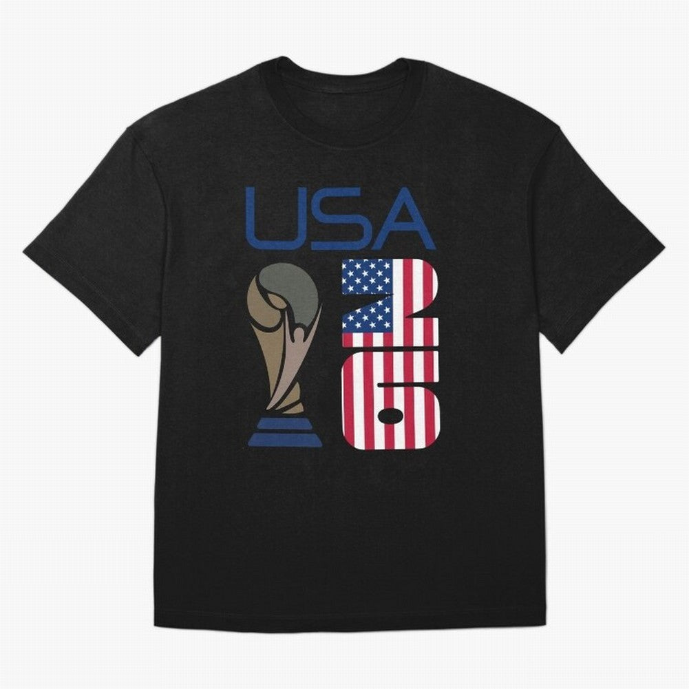 USA 2026 Soccer World Cup Trophy American Flag Design Classic T-Shirt Show Fan Pride Across FIFA World Cup 2026 for Fans of Haaland and Argentina, Bringing Supporter Pride, Iconic Celebrations, Legendary Names and Global Match Day Energy; Made for