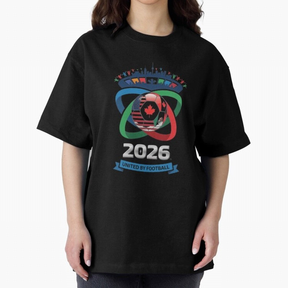 Infinity Loop World Cup 2026 Host Nation Classic T-Shirt Honor the Beautiful Game during Global Football Passion for FIFA World Cup 2026 USA Canada Mexico, with Neymar, Haaland and Cristiano Ronaldo, France, Retro Football Energy, Iconic Rivalries,