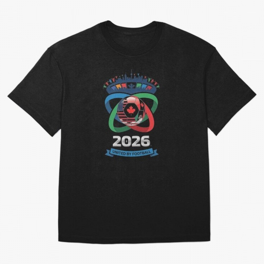 Infinity Loop World Cup 2026 Host Nation Classic T-Shirt Honor the Beautiful Game during Global Football Passion for FIFA World Cup 2026 USA Canada Mexico, with Neymar, Haaland and Cristiano Ronaldo, France, Retro Football Energy, Iconic Rivalries,