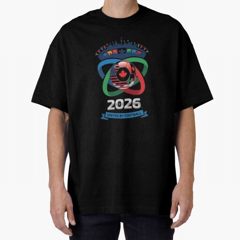 Infinity Loop World Cup 2026 Host Nation Classic T-Shirt Honor the Beautiful Game during Global Football Passion for FIFA World Cup 2026 USA Canada Mexico, with Neymar, Haaland and Cristiano Ronaldo, France, Retro Football Energy, Iconic Rivalries,
