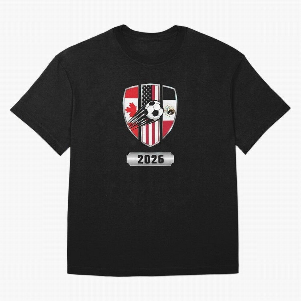 North United America Shield 2026 Cup T-Shirt_82794382 Classic T-Shirt Refresh Global Football Passion for FIFA World Cup 2026 Group Stage, Filled with Messi, CR7 and Mbappe, Argentina and Brazil, Global Supporter Spirit, Legendary Goals, National