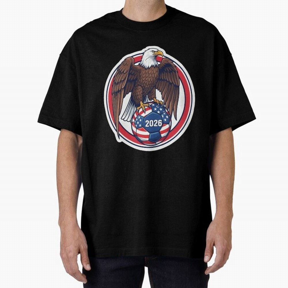 USA Eagle Soccer 2026 ¨C American Pride Football Design Classic T-Shirt Stand Proud for Match Day Hype around FIFA World Cup 2026, CR7 and Messi, Portugal, Vintage Soccer Flavor, Modern Football Stars, National Flags and Final Night Emotion; Ideal