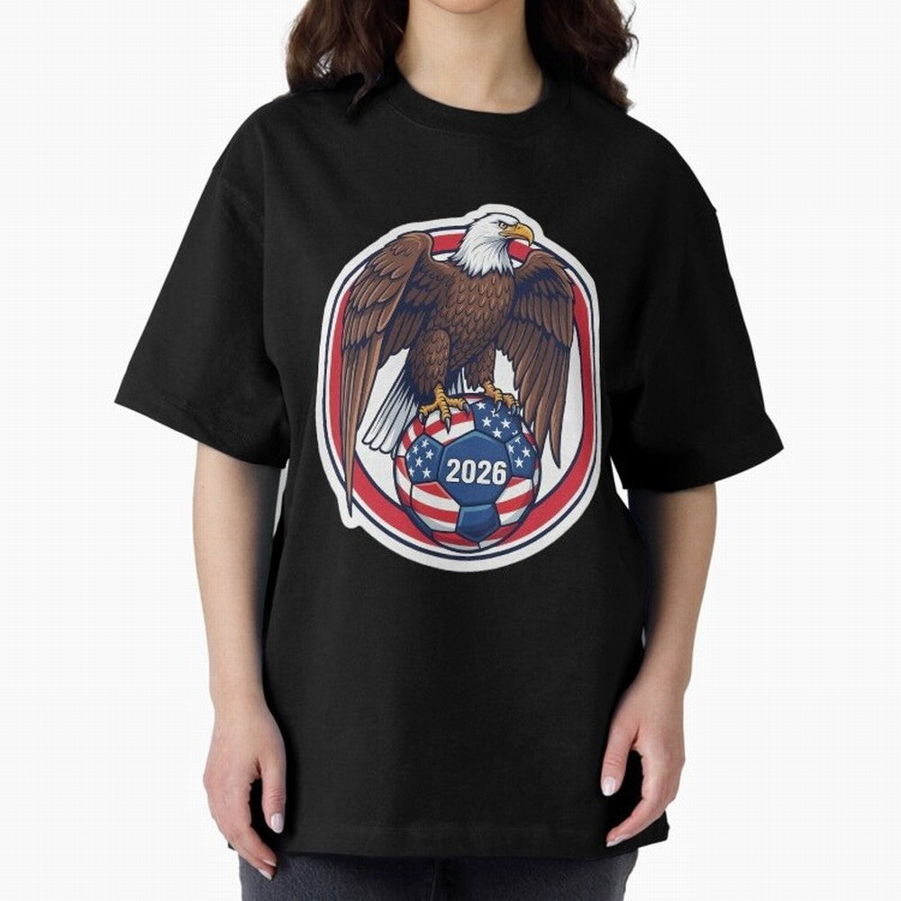 USA Eagle Soccer 2026 ¨C American Pride Football Design Classic T-Shirt Stand Proud for Match Day Hype around FIFA World Cup 2026, CR7 and Messi, Portugal, Vintage Soccer Flavor, Modern Football Stars, National Flags and Final Night Emotion; Ideal