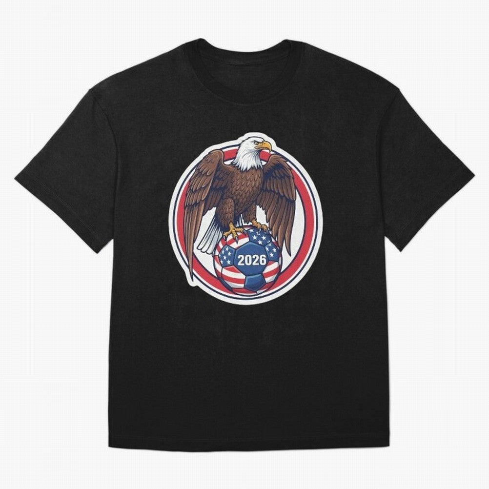 USA Eagle Soccer 2026 ¨C American Pride Football Design Classic T-Shirt Stand Proud for Match Day Hype around FIFA World Cup 2026, CR7 and Messi, Portugal, Vintage Soccer Flavor, Modern Football Stars, National Flags and Final Night Emotion; Ideal