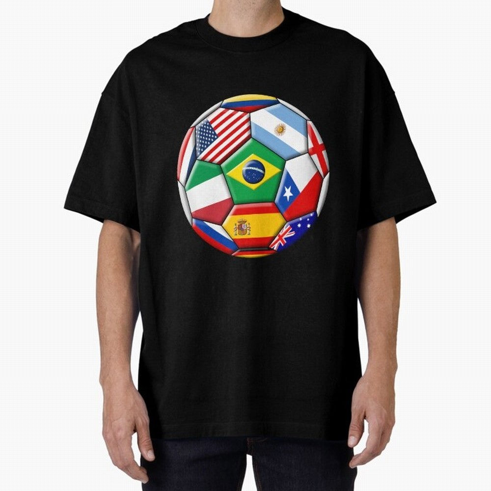 Soccer with various flags Classic T-Shirt Show Up for the Glory of FIFA World Cup 2026 for Fans of CR7 and France, Bringing Worldwide Fan Energy, Dramatic Goals, Stadium Lights and Championship Celebrations; Made for Die Hard Supporters, Soccer