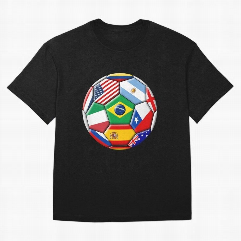 Soccer with various flags Classic T-Shirt Show Up for the Glory of FIFA World Cup 2026 for Fans of CR7 and France, Bringing Worldwide Fan Energy, Dramatic Goals, Stadium Lights and Championship Celebrations; Made for Die Hard Supporters, Soccer
