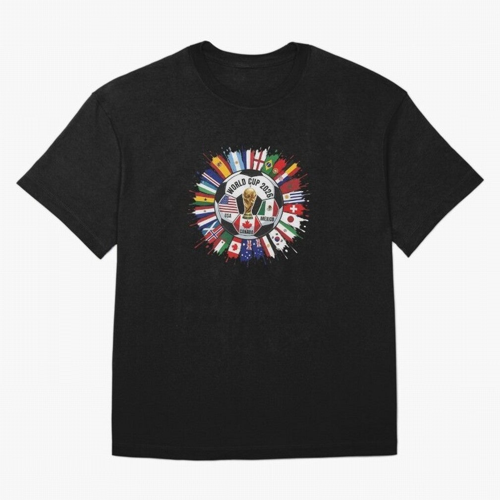 World Cup 2026 Kids, USA Mexico Canada Host Countries, International Football Flags Top, Gameday Soccer Apparel, Soccer Fan Youth Classic T-Shirt Capture Stadium Memories from the FIFA World Cup 2026 Journey through Messi and Cristiano Ronaldo