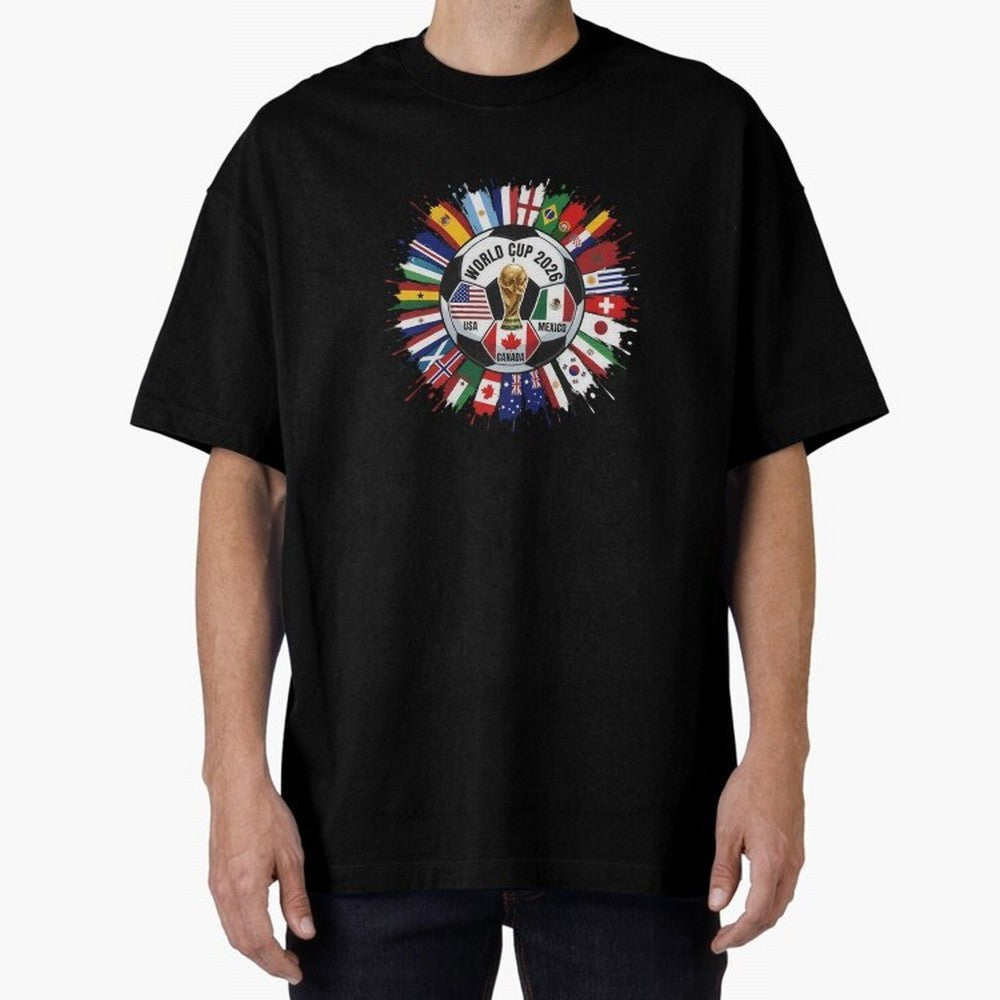 World Cup 2026 Kids, USA Mexico Canada Host Countries, International Football Flags Top, Gameday Soccer Apparel, Soccer Fan Youth Classic T-Shirt Capture Stadium Memories from the FIFA World Cup 2026 Journey through Messi and Cristiano Ronaldo