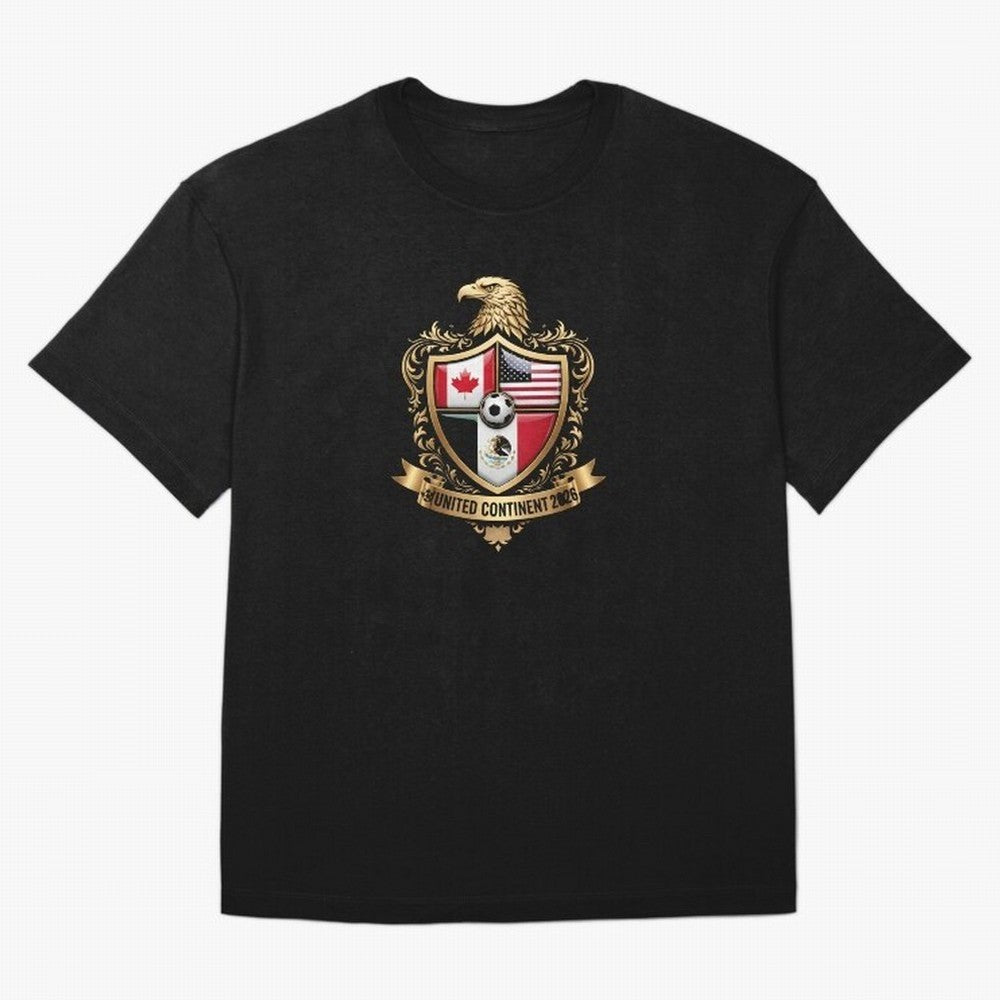 Golden Continental Eagle Soccer World Cup Crest 2026 T-Shirt_83050983 Classic T-Shirt Honor the FIFA World Cup 2026 Journey through CR7 and Messi Highlights, England Pride, Retro Football Energy, Iconic Rivalries, Trophy Chase Drama and Stadium