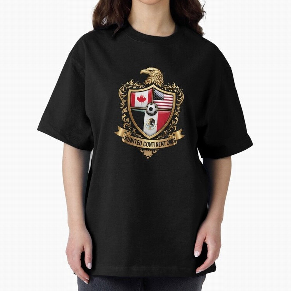 Golden Continental Eagle Soccer World Cup Crest 2026 T-Shirt_83050983 Classic T-Shirt Honor Champions and Dreams in FIFA World Cup 2026 Group Stage Inspired by Messi, Argentina and Brazil Energy, Football History, Final Match Energy, Crowd Noise