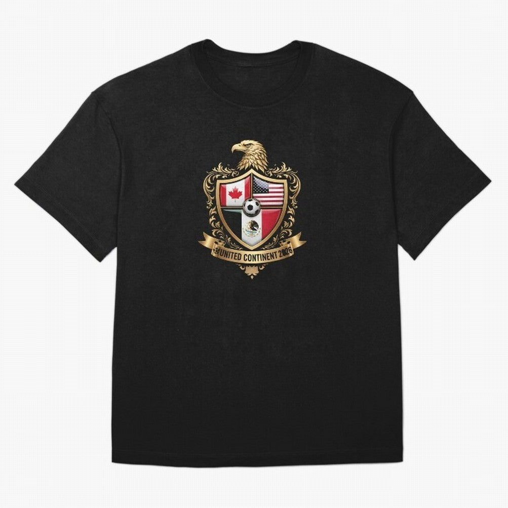 Golden Continental Eagle Soccer World Cup Crest 2026 T-Shirt_83050983 Classic T-Shirt Honor Champions and Dreams in FIFA World Cup 2026 Group Stage Inspired by Messi, Argentina and Brazil Energy, Football History, Final Match Energy, Crowd Noise