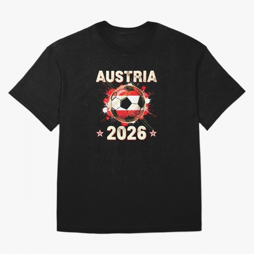 World Cup 2026 Austria Soccer Ball North America - Austrian Fan Gift T-Shirt_85028223 Classic T-Shirt Bring Global Tournament Vibes to Global Football Passion for FIFA World Cup 2026 Group Stage, Celebrating Messi and Cristiano Ronaldo, Portugal,