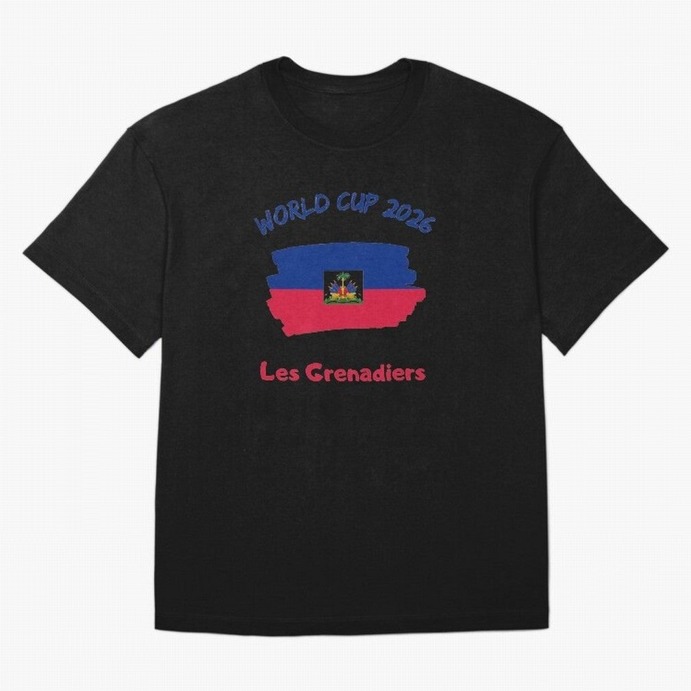 Haiti Football Fan Haitian Soccer Supporter National Team Pride Caribbean 2026 T-Shirt_90544900 Classic T-Shirt Carry the Colors and Pride of FIFA World Cup 2026 USA Canada Mexico Spirit, Featuring Argentina and Brazil, Mbappe and Neymar, Classic