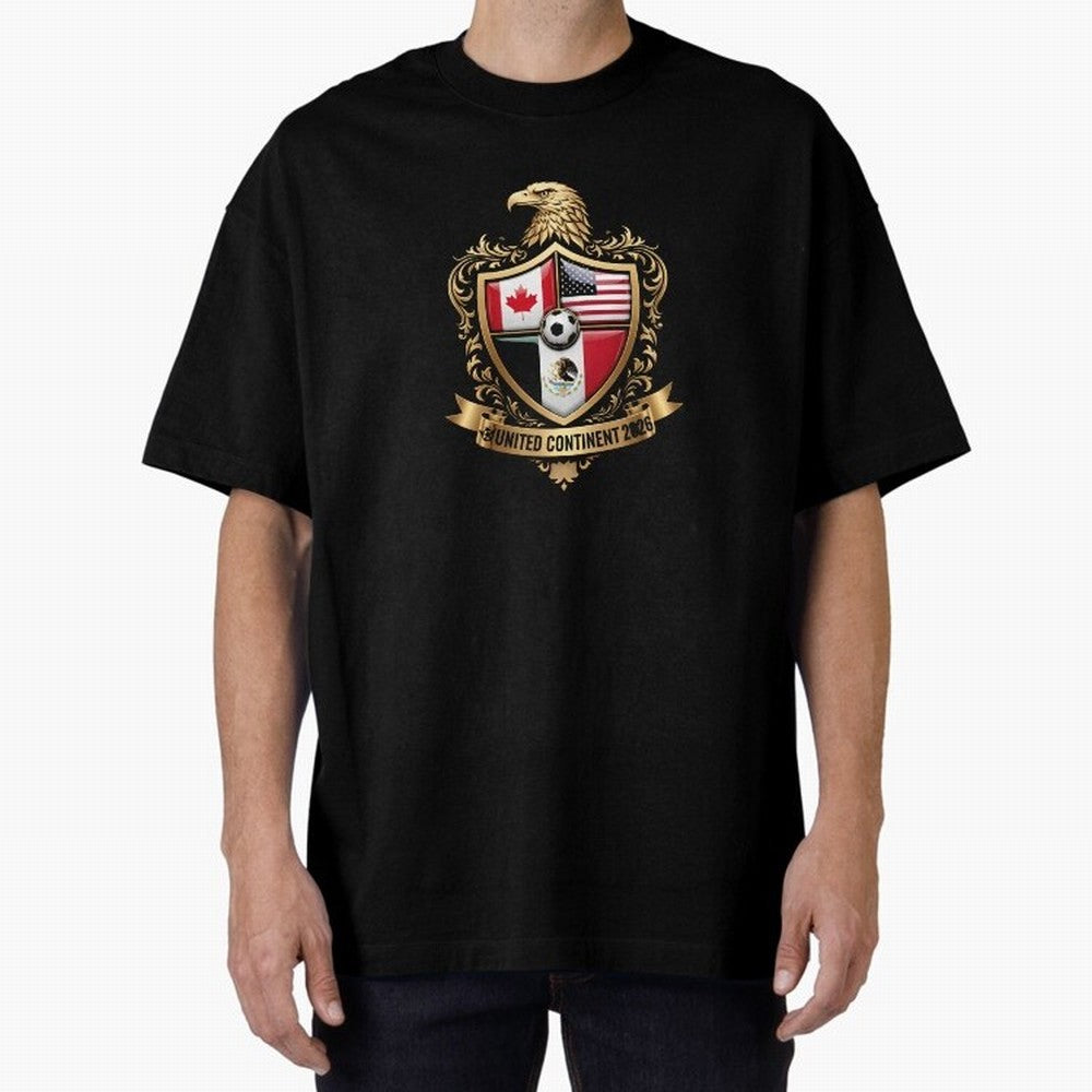 Golden Continental Eagle Soccer World Cup Crest 2026 T-Shirt_83050983 Classic T-Shirt Make Your Look Match FIFA World Cup 2026 Filled with Messi, Neymar and Mbappe, England, France and Netherlands Energy, Stadium Chants, National Pride, Trophy