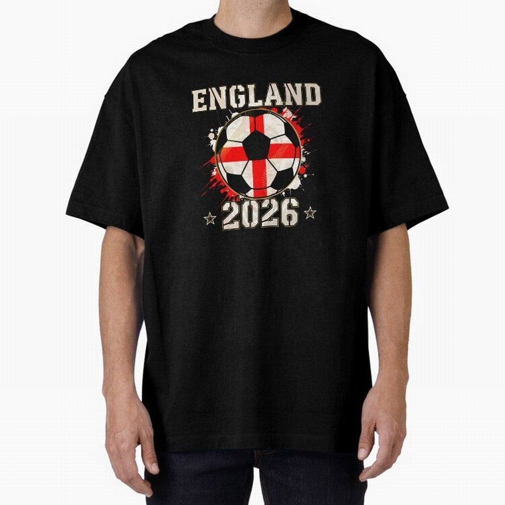 Front Print England Soccer World Cup 2026 - English Fan Gift T-Shirt_84562392 Classic T-Shirt Support the FIFA World Cup 2026 Group Stage Journey through CR7 and Messi Highlights, Spain Pride, Championship Spirit, Famous Goals, Roaring Crowds and