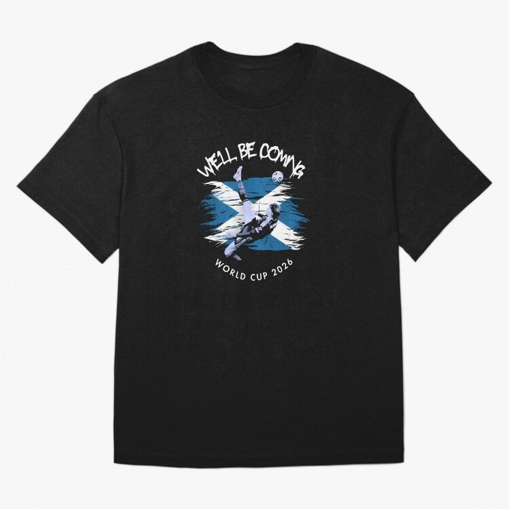 We'll be coming 2026 - Tartan Army Returns T-Shirt_83870751 Classic T-Shirt Celebrate the FIFA World Cup 2026 Journey through Mbappe and Neymar Highlights, Brazil, Portugal and Argentina Pride, Match Day Excitement, Supporter Culture, Golden Goals