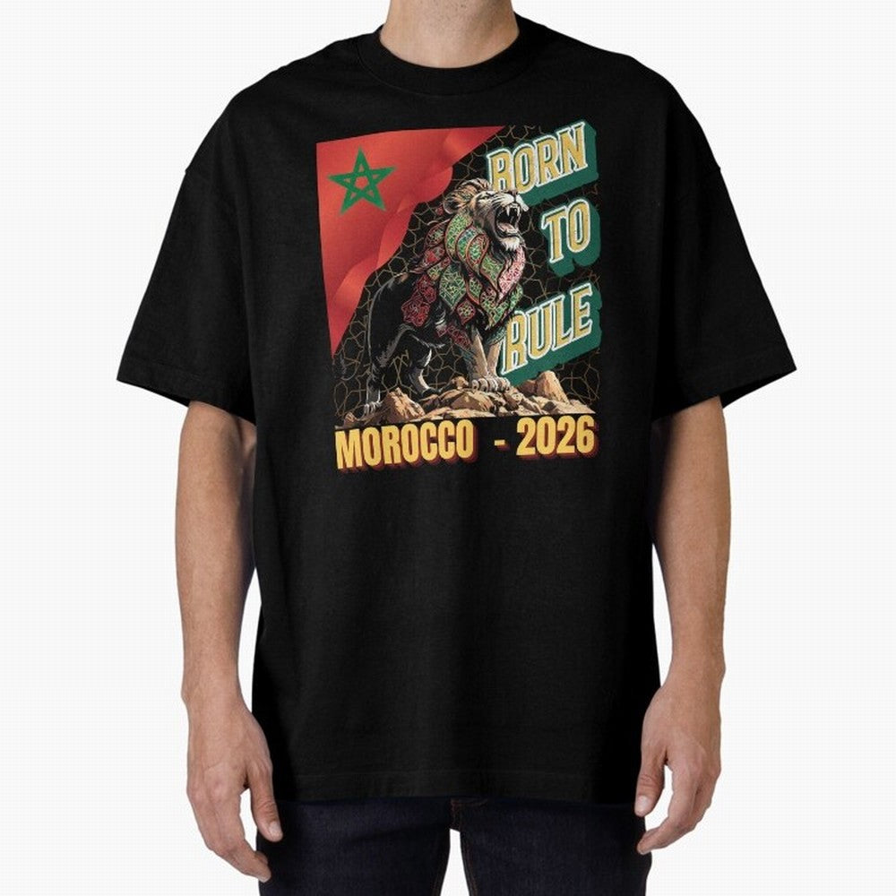 Morocco Football - Born to Rule Classic T-Shirt Relive the Noise and Pride of Global Football Passion for FIFA World Cup 2026 Group Stage, Centered on Neymar, Haaland and Cristiano Ronaldo, Spain, Football Festival Excitement, Trophy Ambitions,