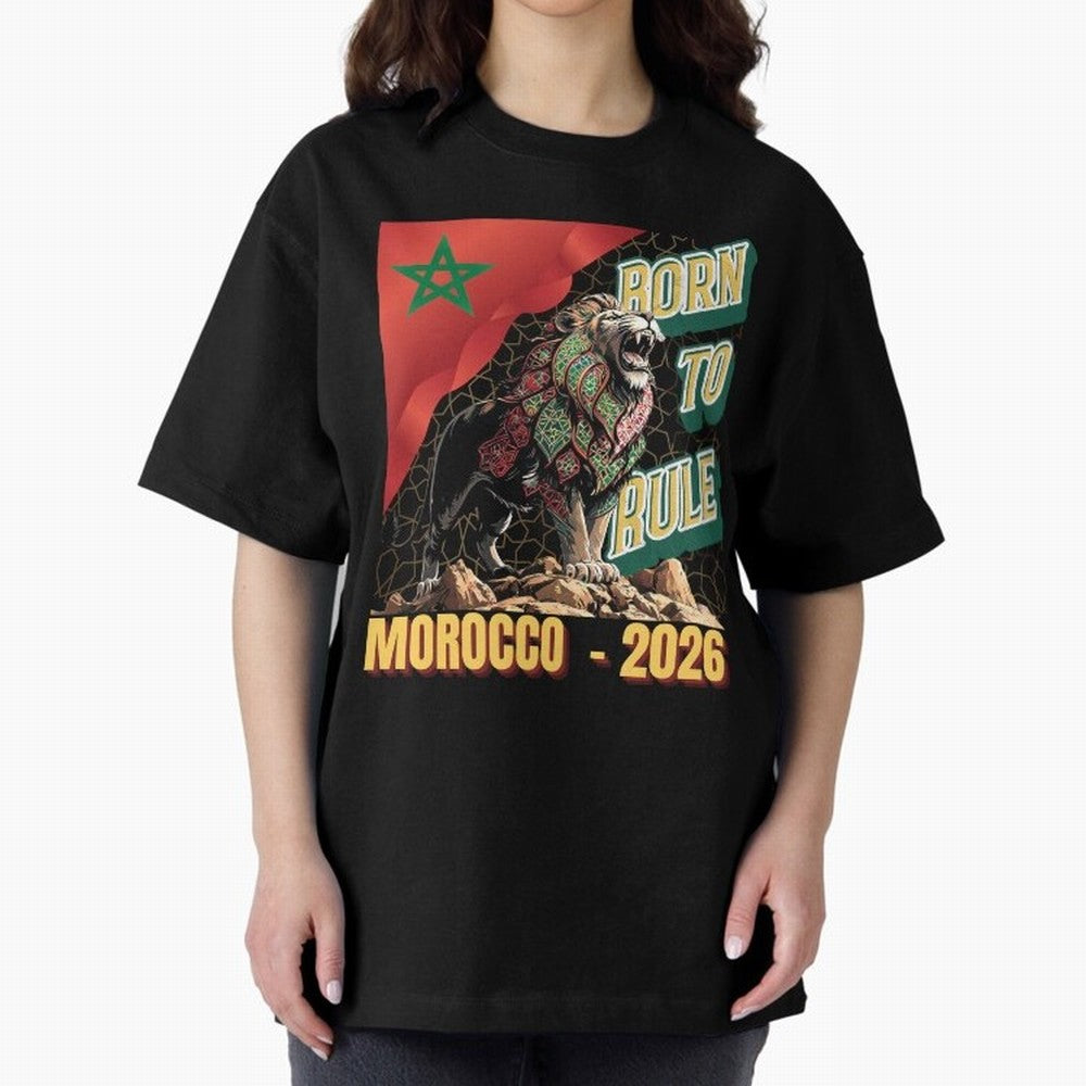 Morocco Football - Born to Rule Classic T-Shirt Relive the Noise and Pride of Global Football Passion for FIFA World Cup 2026 Group Stage, Centered on Neymar, Haaland and Cristiano Ronaldo, Spain, Football Festival Excitement, Trophy Ambitions,