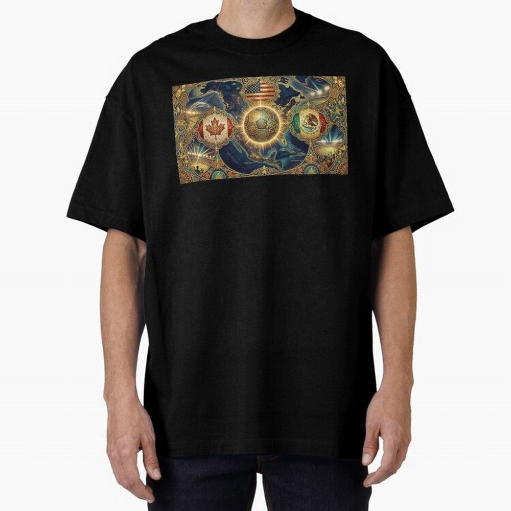World Cup 2026 Hosts Illustrated Classic T-Shirt Bring Champion Energy into FIFA World Cup 2026 Group Stage with Haaland, Brazil Energy, Stadium Chants, National Pride, Trophy Dreams and Unforgettable Football Memories; Perfect for People Who Love