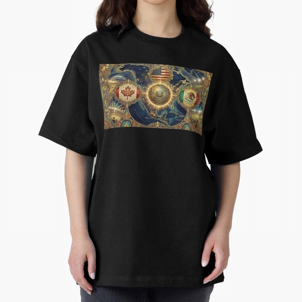 World Cup 2026 Hosts Illustrated Classic T-Shirt Bring Champion Energy into FIFA World Cup 2026 Group Stage with Haaland, Brazil Energy, Stadium Chants, National Pride, Trophy Dreams and Unforgettable Football Memories; Perfect for People Who Love