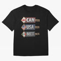 CAN USA MEx 2026 Flags, Canada USA Mexico Soccer Tournament Classic T-Shirt Spotlight the FIFA World Cup 2026 USA Canada Mexico Journey through Mbappe Highlights, Argentina Pride, Game Day Rituals, Football Legends, Country Pride and the Road to