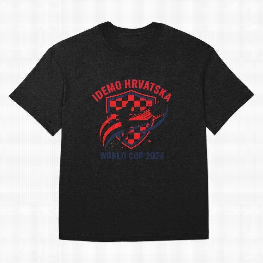 Croatia World Cup 2026 Fan Art Classic T-Shirt Join the Global Buzz around FIFA World Cup 2026 Spirit, with Germany, Messi, Match Day Excitement, Supporter Culture, Golden Goals and Global Football Passion; Made for Die Hard Supporters, Soccer