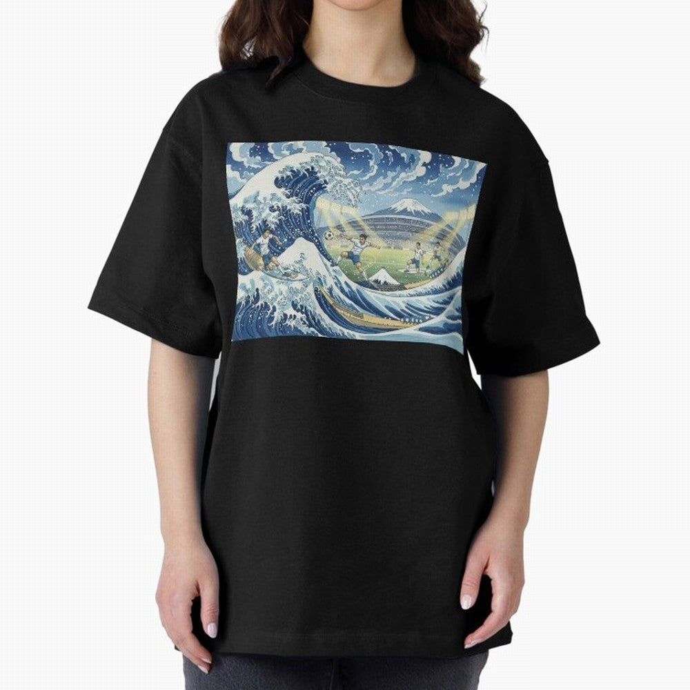 Soccer Players in Hokusai Waves Japan Classic T-Shirt Show Fan Pride Across FIFA World Cup 2026 Group Stage for Fans of Cristiano Ronaldo, Haaland and CR7 and Germany, Bringing Stadium Chants, National Pride, Trophy Dreams and Unforgettable