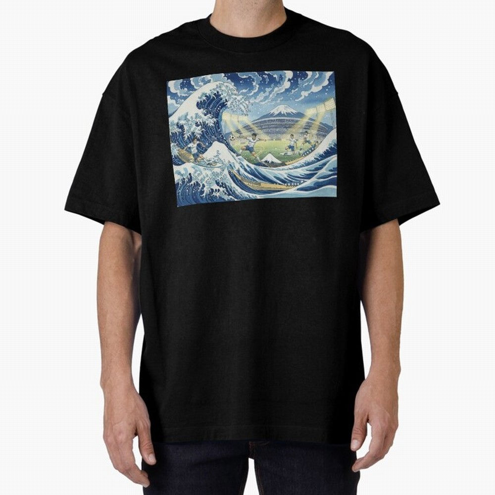 Soccer Players in Hokusai Waves Japan Classic T-Shirt Show Fan Pride Across FIFA World Cup 2026 Group Stage for Fans of Cristiano Ronaldo, Haaland and CR7 and Germany, Bringing Stadium Chants, National Pride, Trophy Dreams and Unforgettable