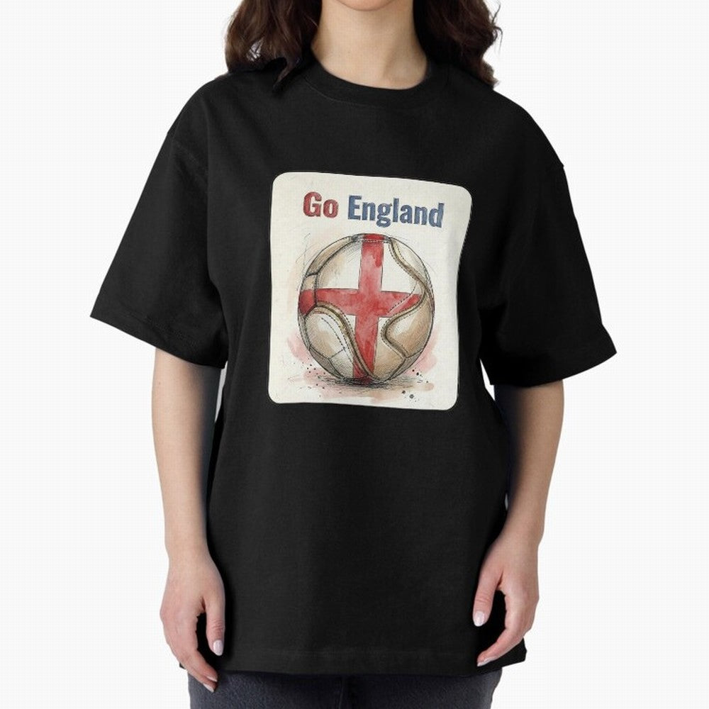 Go England Soccer Ball Flag | English Football Fan Graphic Tee Classic T-Shirt Celebrate National Team Dreams in Match Day Hype around FIFA World Cup 2026 Group Stage, Messi and Cristiano Ronaldo, England, France and Netherlands, Football History,