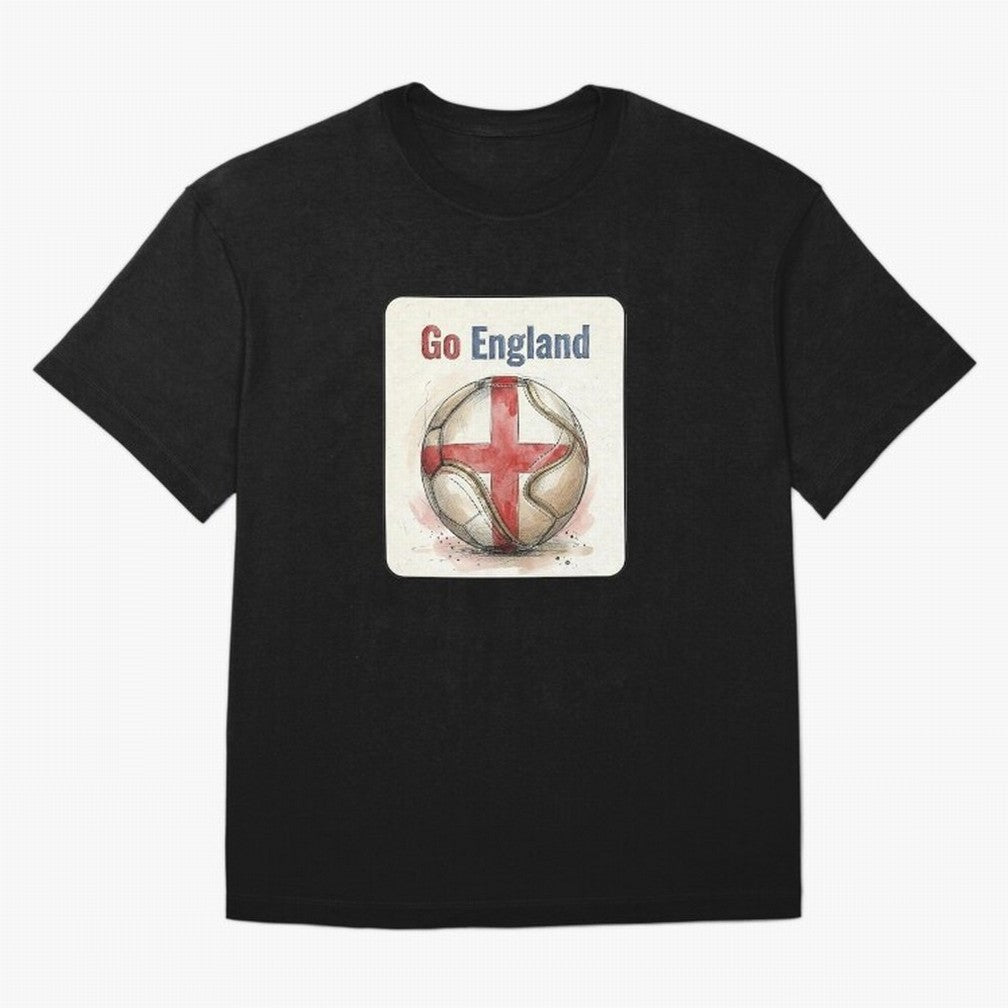 Go England Soccer Ball Flag | English Football Fan Graphic Tee Classic T-Shirt Celebrate National Team Dreams in Match Day Hype around FIFA World Cup 2026 Group Stage, Messi and Cristiano Ronaldo, England, France and Netherlands, Football History,