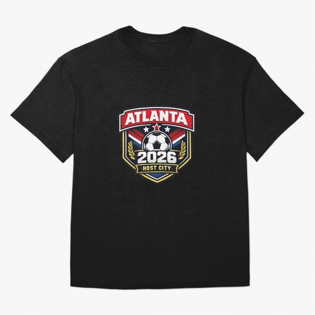 Global Cup 2026 Host City Badge Atlanta Classic T-Shirt Show Championship Spirit for FIFA World Cup 2026 Group Stage Built around CR7 and Messi, Argentina Energy, Stadium Chants, National Pride, Trophy Dreams and Unforgettable Football Memories;