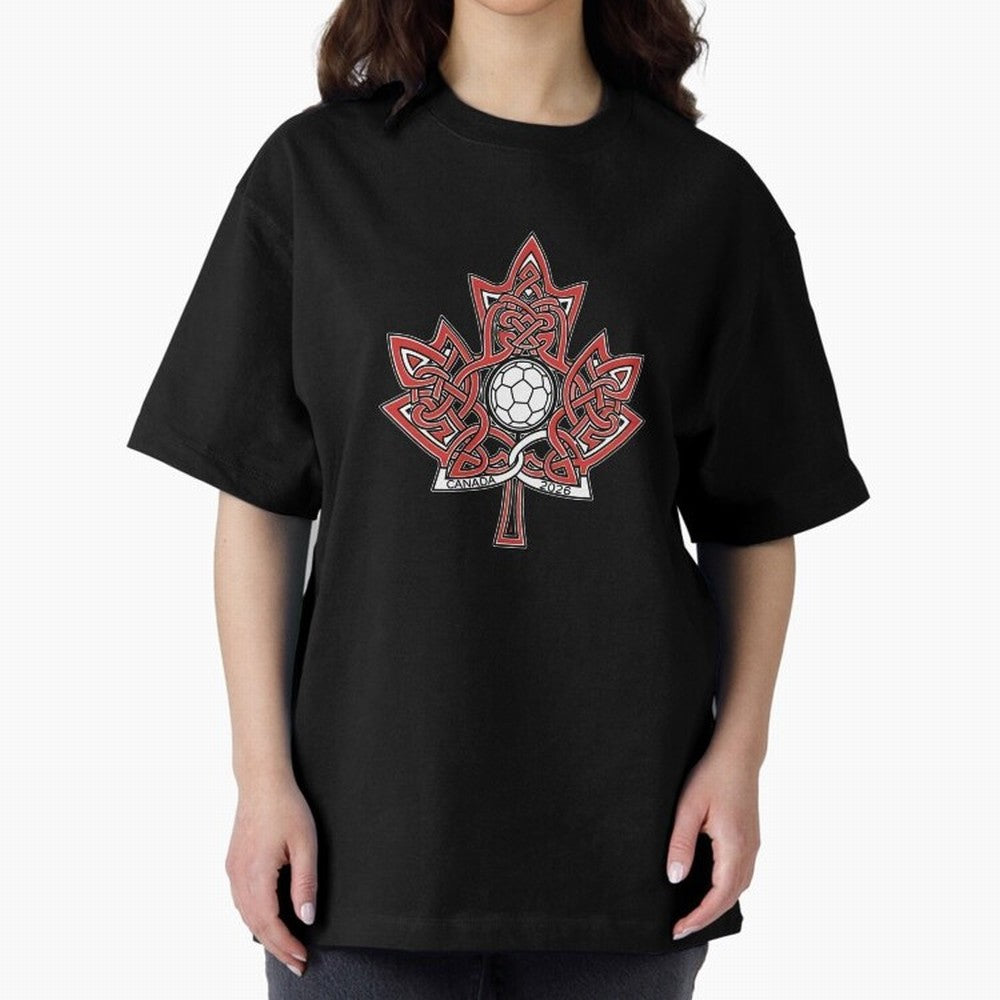 Interwoven Maple Leaf Canada Soccer 2026 T-Shirt_83135197 Classic T-Shirt Carry National Pride through FIFA World Cup 2026 USA Canada Mexico Spirit, Inspired by Germany, Mbappe and Neymar, Game Day Rituals, Football Legends, Country Pride and the