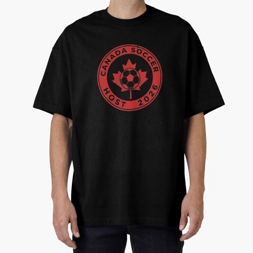 Canada Soccer Host 2026 Emblem Design T-Shirt_83133385 Classic T-Shirt Support the Legends of FIFA World Cup 2026 USA Canada Mexico for Fans of Messi, CR7 and Mbappe and Spain, Bringing Tournament Hype, Historic Matchups, Family Viewing Parties and
