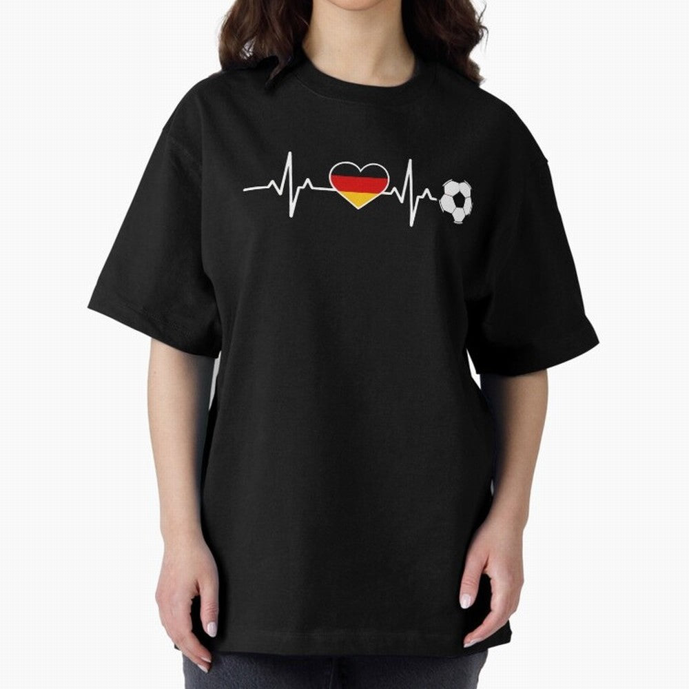 Germany Football Heartbeat | Deutschland Soccer Fan EKG Classic T-Shirt Elevate the FIFA World Cup 2026 Group Stage Journey through Messi and Cristiano Ronaldo Highlights, Spain Pride, Vintage Soccer Flavor, Modern Football Stars, National Flags