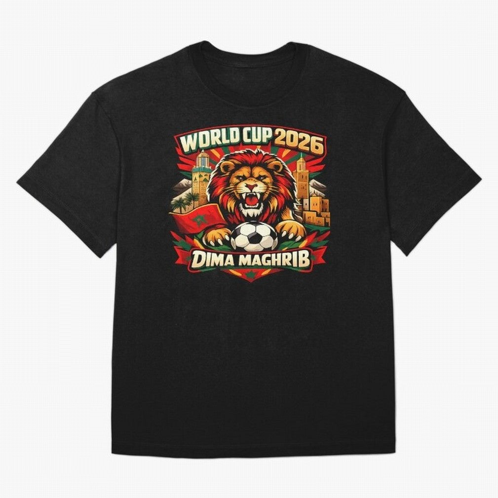 World Cup 2026, Dima Maghrib, June 13, 2026, We Are Morocco, Go Morocco, Morocco vs Brazil, Morocco World Cup 2026, World Morocco, Maghrib Classic T-Shirt Carry FIFA World Cup 2026 Filled with Cristiano Ronaldo, Portugal, Spain and Germany Energy,