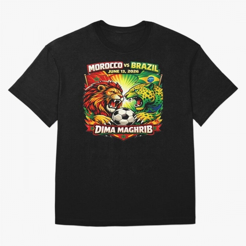 World Cup 2026, Dima Maghrib, June 13, 2026, We Are Morocco, Go Morocco, Morocco vs Brazil, Morocco World Cup 2026, World Morocco, Maghrib Classic T-Shirt Represent Fans Who Live for Match Day Hype around FIFA World Cup 2026 Group Stage, Mbappe,