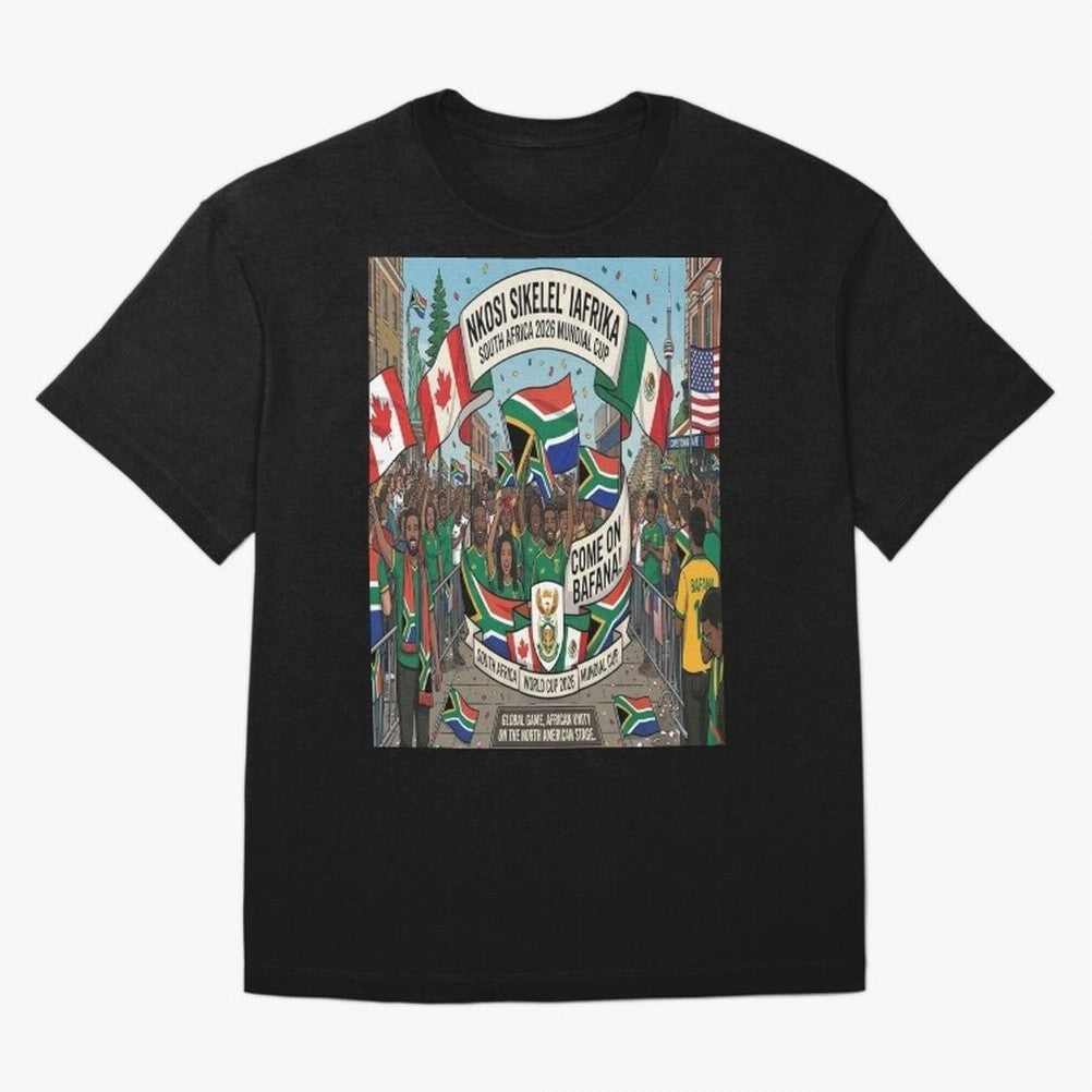 Soiuth Africa Classic T-Shirt Support Your Favorite Stars during Match Day Hype around FIFA World Cup 2026, Messi, England, France and Netherlands, Vintage Soccer Flavor, Modern Football Stars, National Flags and Final Night Emotion; Built for