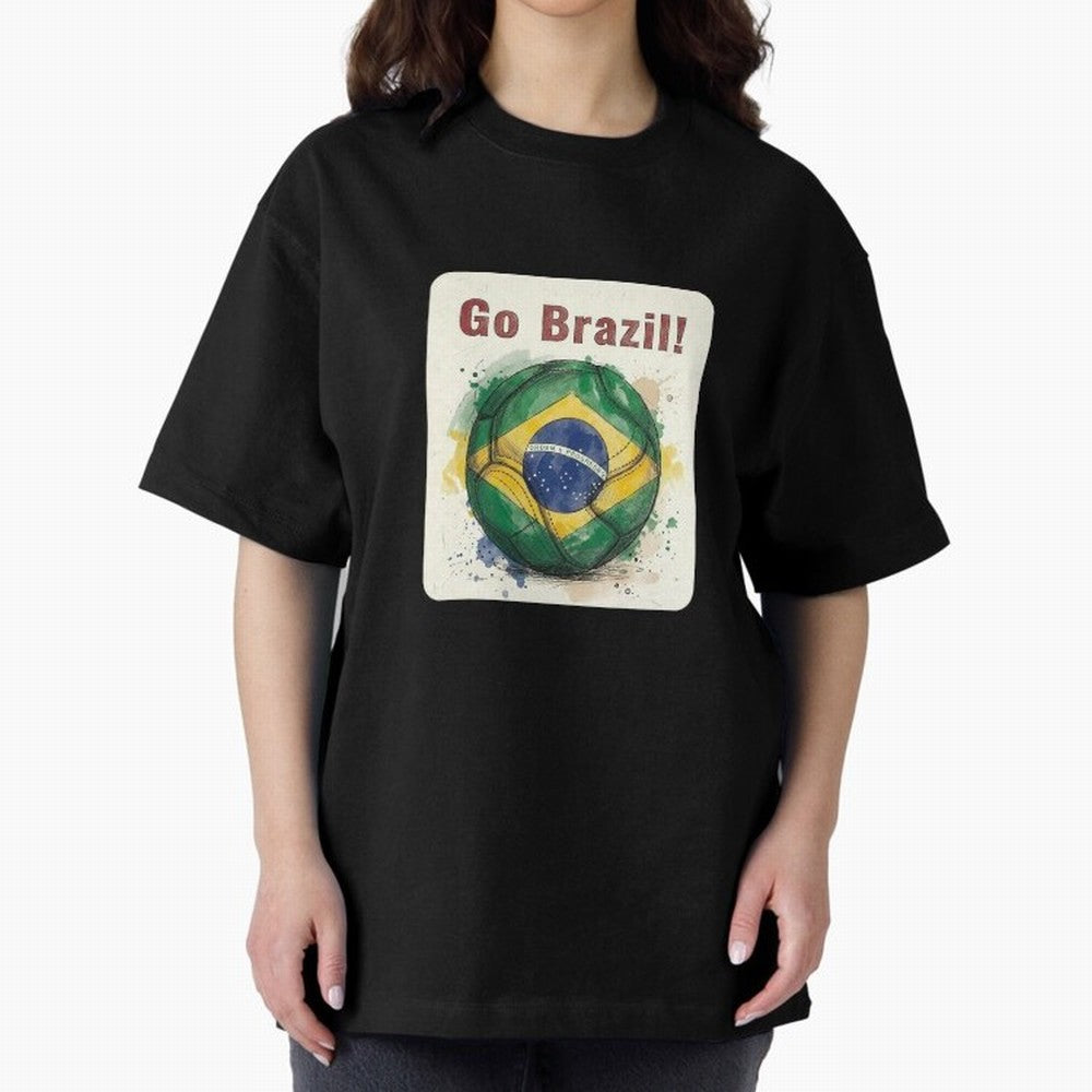 Go Brazil Soccer Ball Flag | Brazilian Football Fan Graphic Tee Classic T-Shirt Mark FIFA World Cup 2026 USA Canada Mexico Celebrating Mbappe and Neymar, England, France and Netherlands Energy, Sports Nostalgia, International Competition, Famous