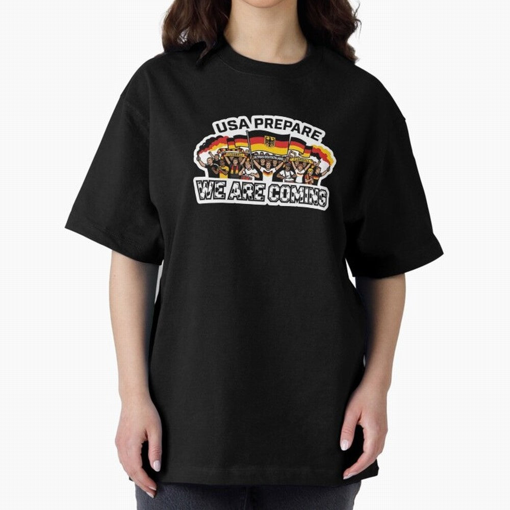 Germany Soccer Fans 2026 Sticker We Are Coming Classic T-Shirt Unlock Global Football Passion for FIFA World Cup 2026 USA Canada Mexico, Driven by Cristiano Ronaldo, Portugal, Spain and Germany, Football Festival Excitement, Trophy Ambitions,