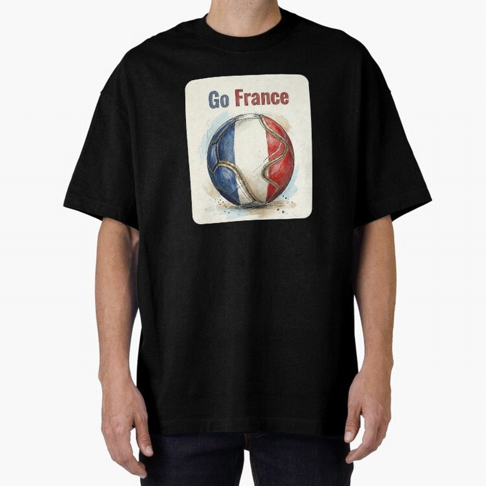 Go France Soccer Ball Flag | French Football Fan Graphic Tee Classic T-Shirt Step into Match Day Hype around FIFA World Cup 2026 Group Stage, Messi, CR7 and Mbappe, England, France and Netherlands, Stadium Memories, Football Loyalty, International