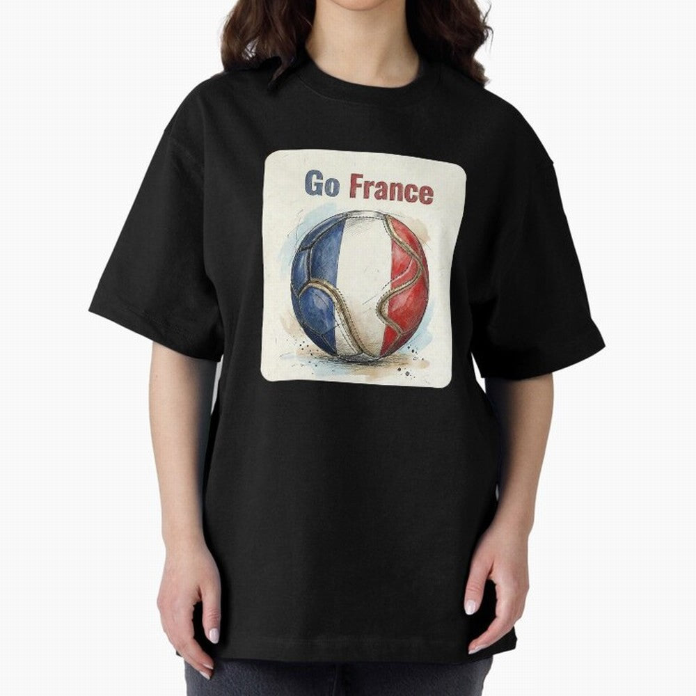 Go France Soccer Ball Flag | French Football Fan Graphic Tee Classic T-Shirt Step into Match Day Hype around FIFA World Cup 2026 Group Stage, Messi, CR7 and Mbappe, England, France and Netherlands, Stadium Memories, Football Loyalty, International