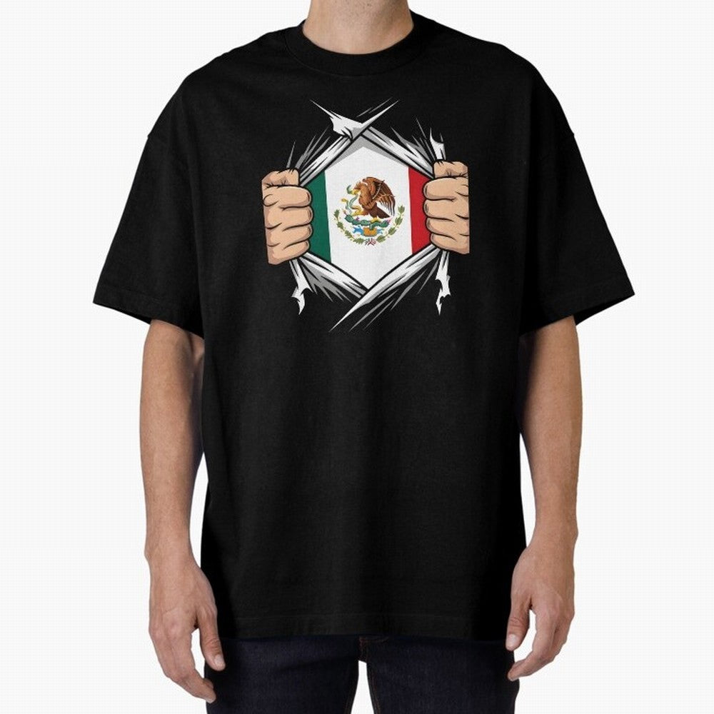 Mexico Flag Ripped Shirt Football Fan Classic T-Shirt Follow the Final Road of the FIFA World Cup 2026 USA Canada Mexico Journey through Haaland and Mbappe Highlights, Brazil Pride, Football Passion, Legendary Performances, Festival Vibes and