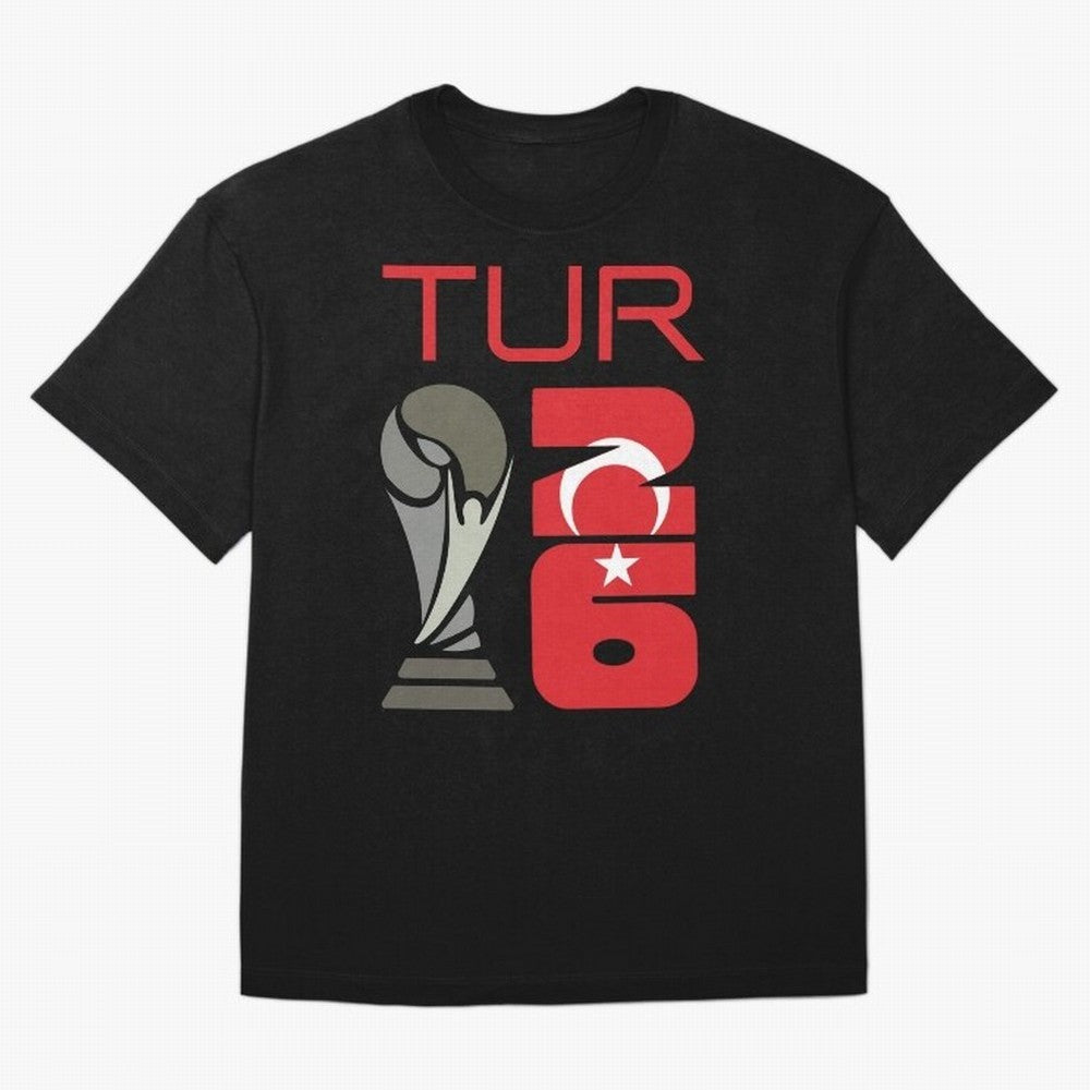 Turkey 2026 Soccer World Cup Trophy Turkish Flag Design Classic T-Shirt Celebrate Global Passion for the FIFA World Cup 2026 Journey through CR7 Highlights, Argentina, France and Brazil Pride, Championship Spirit, Famous Goals, Roaring Crowds and