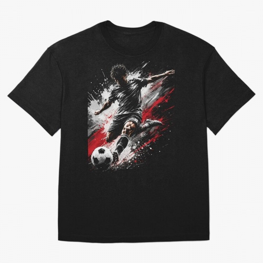 Football player Classic T-Shirt Capture Stadium Memories from the FIFA World Cup 2026 Journey through Messi and Cristiano Ronaldo Highlights, France Pride, Match Day Excitement, Supporter Culture, Golden Goals and Global Football Passion; Ideal for