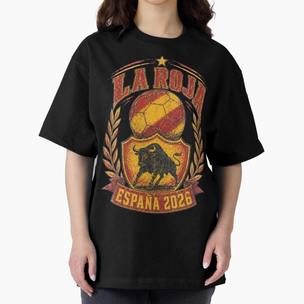 La Roja Espa?a 2026 World Cup Soccer T-Shirt Classic T-Shirt Carry the Colors and Pride of the FIFA World Cup 2026 USA Canada Mexico Journey through Neymar, Haaland and Cristiano Ronaldo Highlights, England and Germany Pride, Stadium Chants,