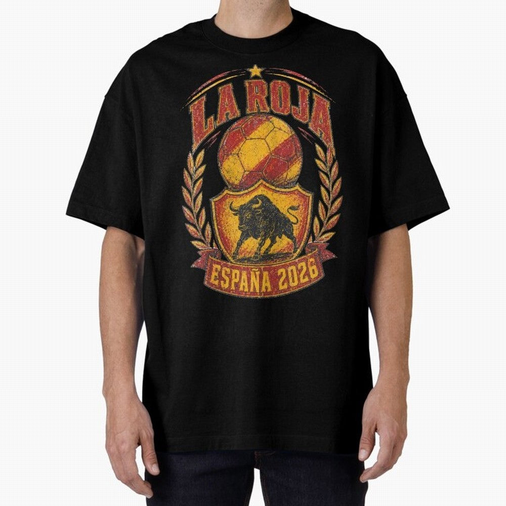 La Roja Espa?a 2026 World Cup Soccer T-Shirt Classic T-Shirt Carry the Colors and Pride of the FIFA World Cup 2026 USA Canada Mexico Journey through Neymar, Haaland and Cristiano Ronaldo Highlights, England and Germany Pride, Stadium Chants,