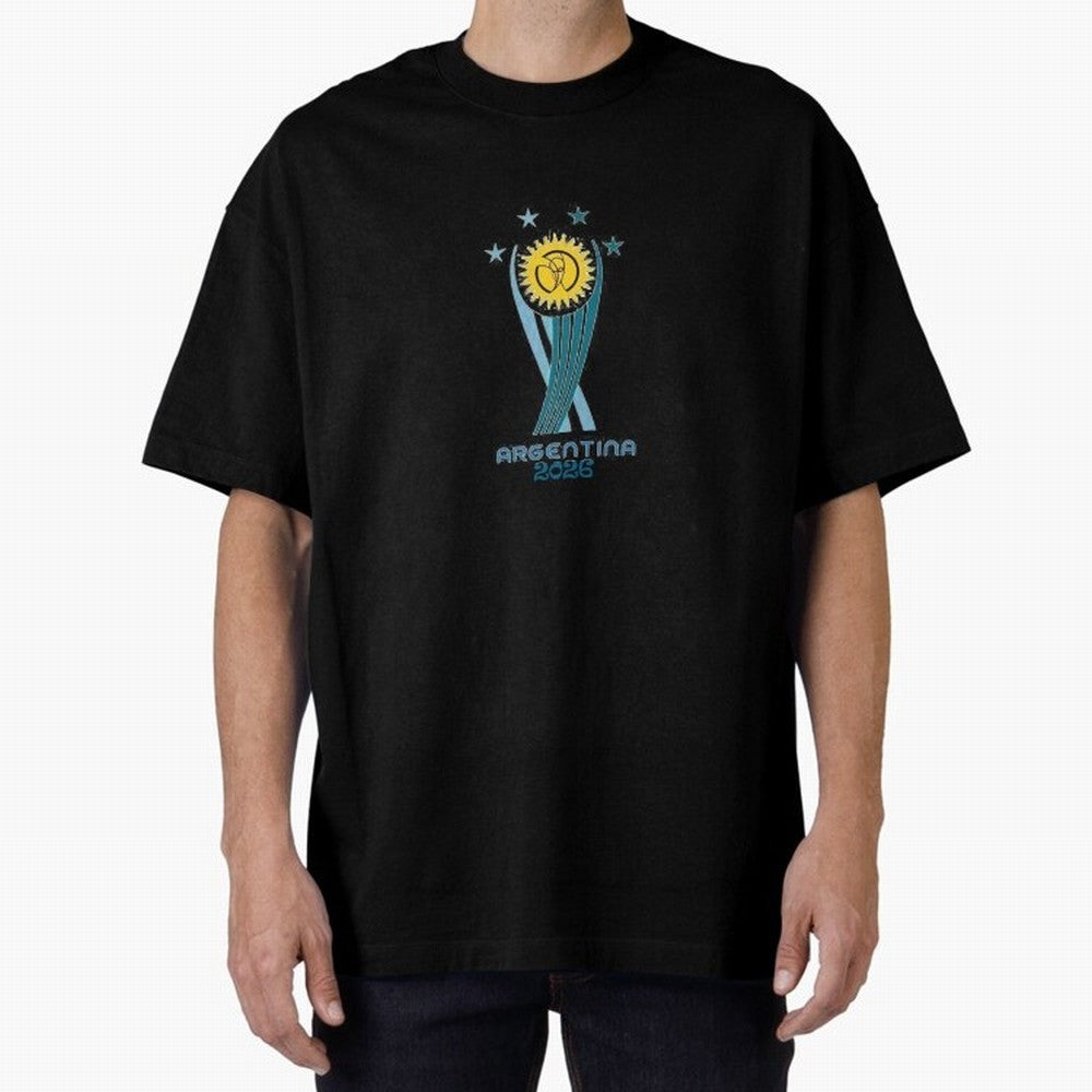 Argentina 2026 Football World Cup Emblem T-Shirt Classic T-Shirt Relive Match Day Hype around FIFA World Cup 2026 Group Stage, CR7 and Messi, Portugal, Goal Celebration Energy, Supporter Heritage, Football Icons and Worldwide Tournament Joy;