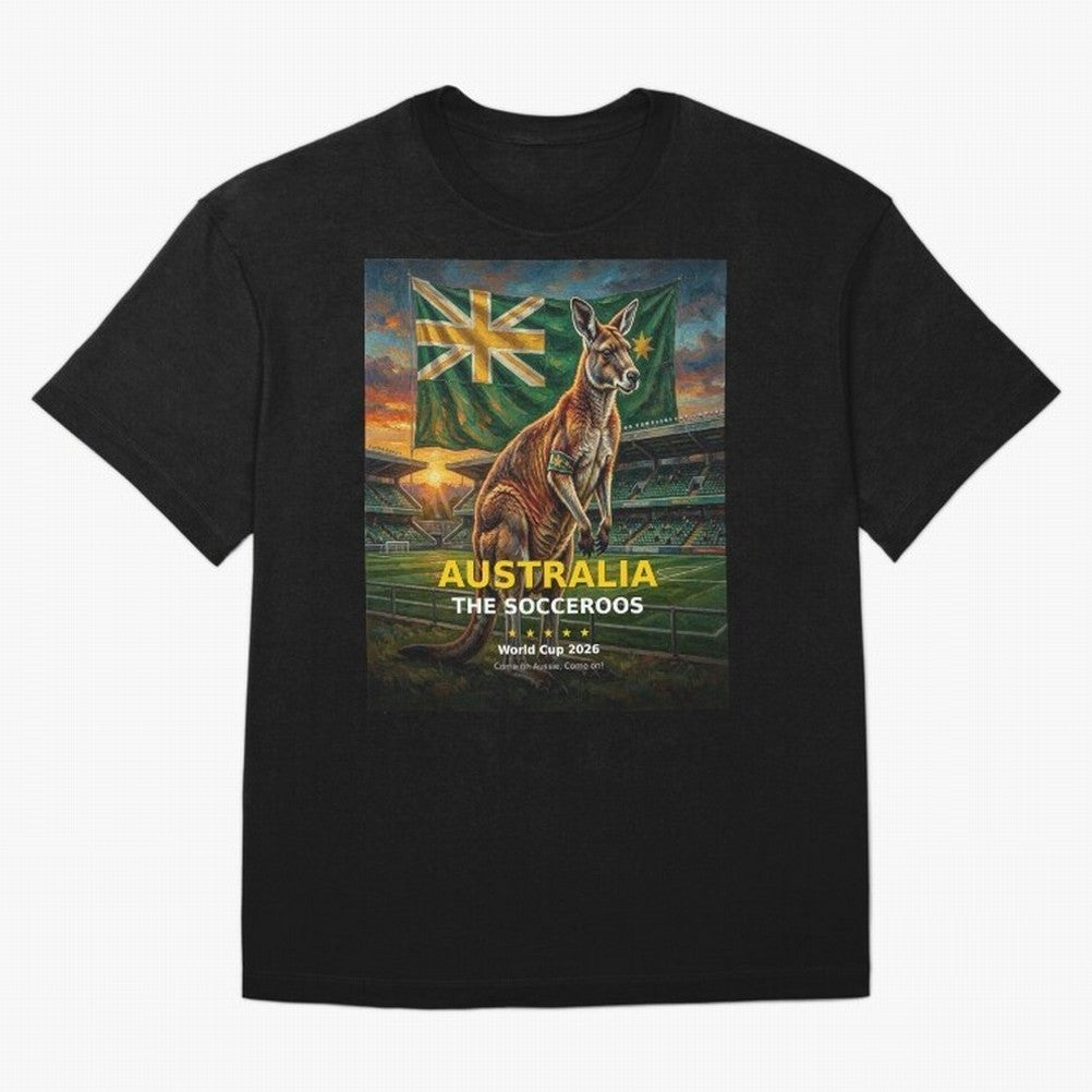 Australia Socceroos - World Cup 2026 Soccer Fan Tee Classic T-Shirt Relive Match Day Hype around FIFA World Cup 2026 USA Canada Mexico, Mbappe and Neymar, Spain, Goal Celebration Energy, Supporter Heritage, Football Icons and Worldwide Tournament