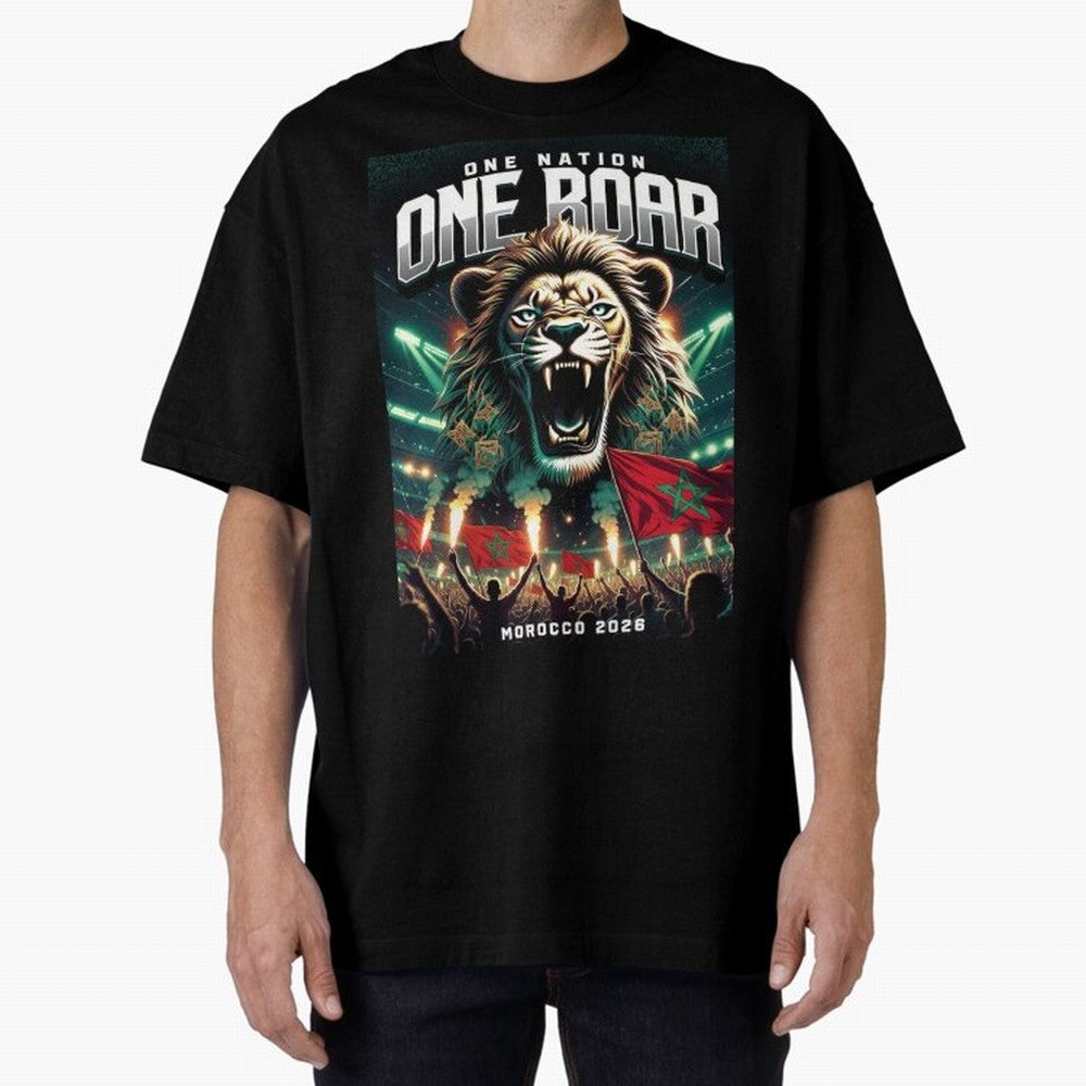Morocco Football Team - One Nation, One Roar Classic T-Shirt Celebrate Football Dreams Across Global Football Passion for FIFA World Cup 2026 USA Canada Mexico, Driven by Cristiano Ronaldo, Haaland and CR7, England, France and Netherlands, Stadium